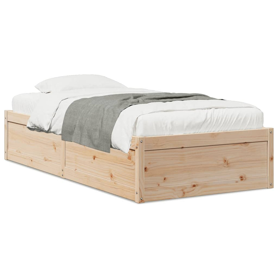 Bedframe massief grenenhout 75x190 cm