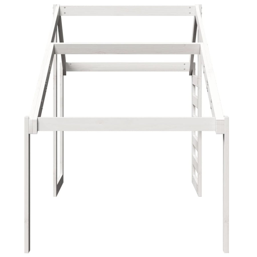 Kinderbedhuisje 198x87x113 cm massief grenenhout wit