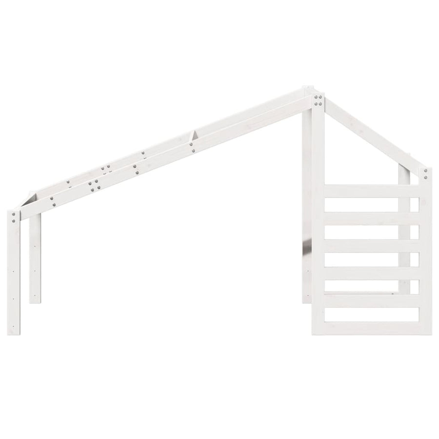 Kinderbedhuisje 188x97x113 cm massief grenenhout wit