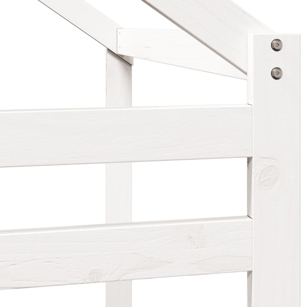 Kinderbedhuisje 188x97x113 cm massief grenenhout wit