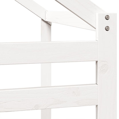 Kinderbedhuisje 188x97x113 cm massief grenenhout wit
