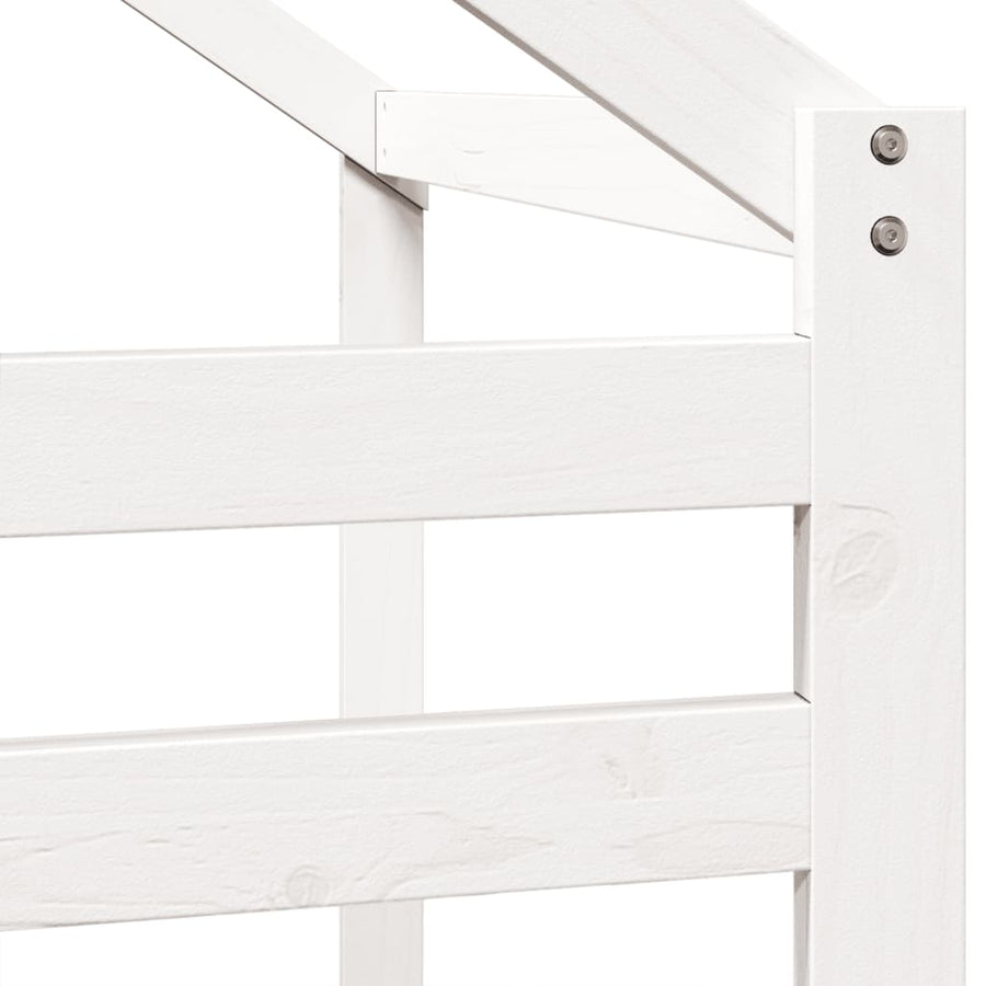 Kinderbedhuisje 188x97x113 cm massief grenenhout wit