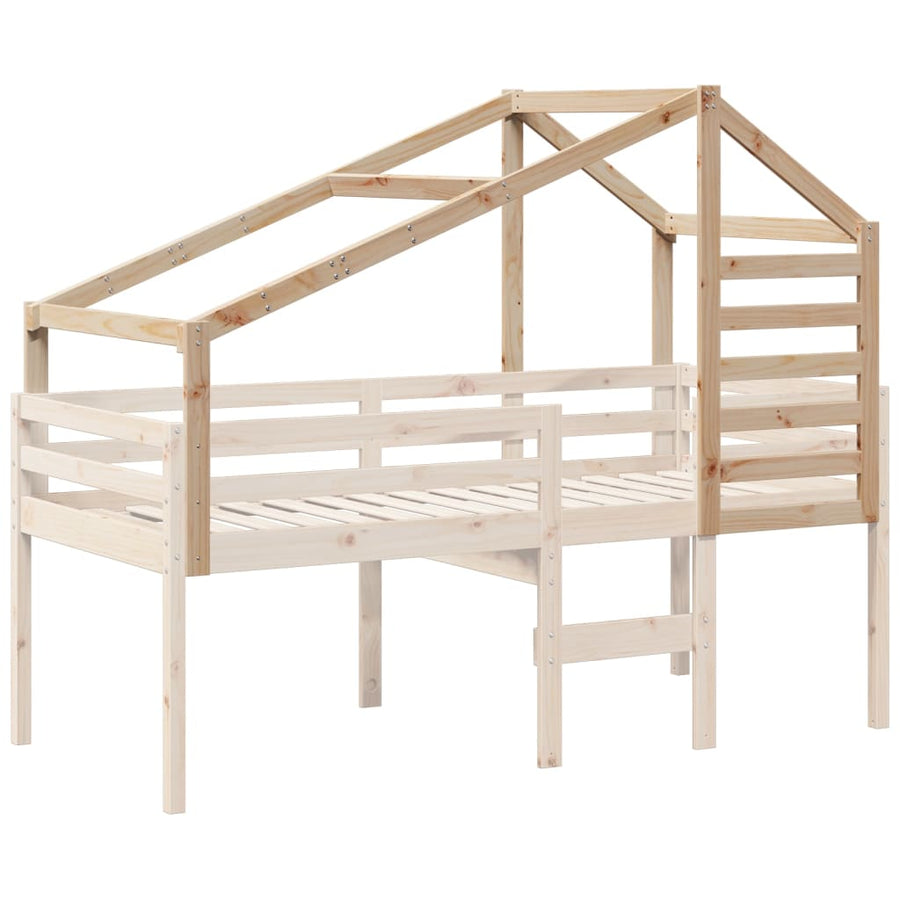 Kinderbedhuisje 188x82x113 cm massief grenenhout