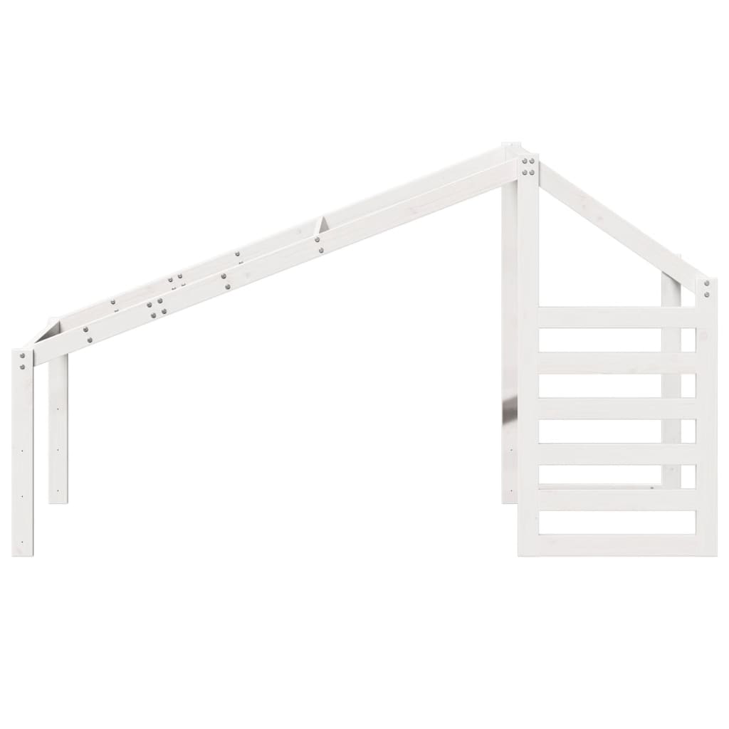 Kinderbedhuisje 188x82x113 cm massief grenenhout wit