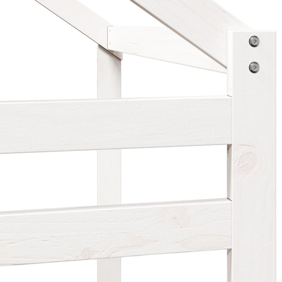 Kinderbedhuisje 188x82x113 cm massief grenenhout wit