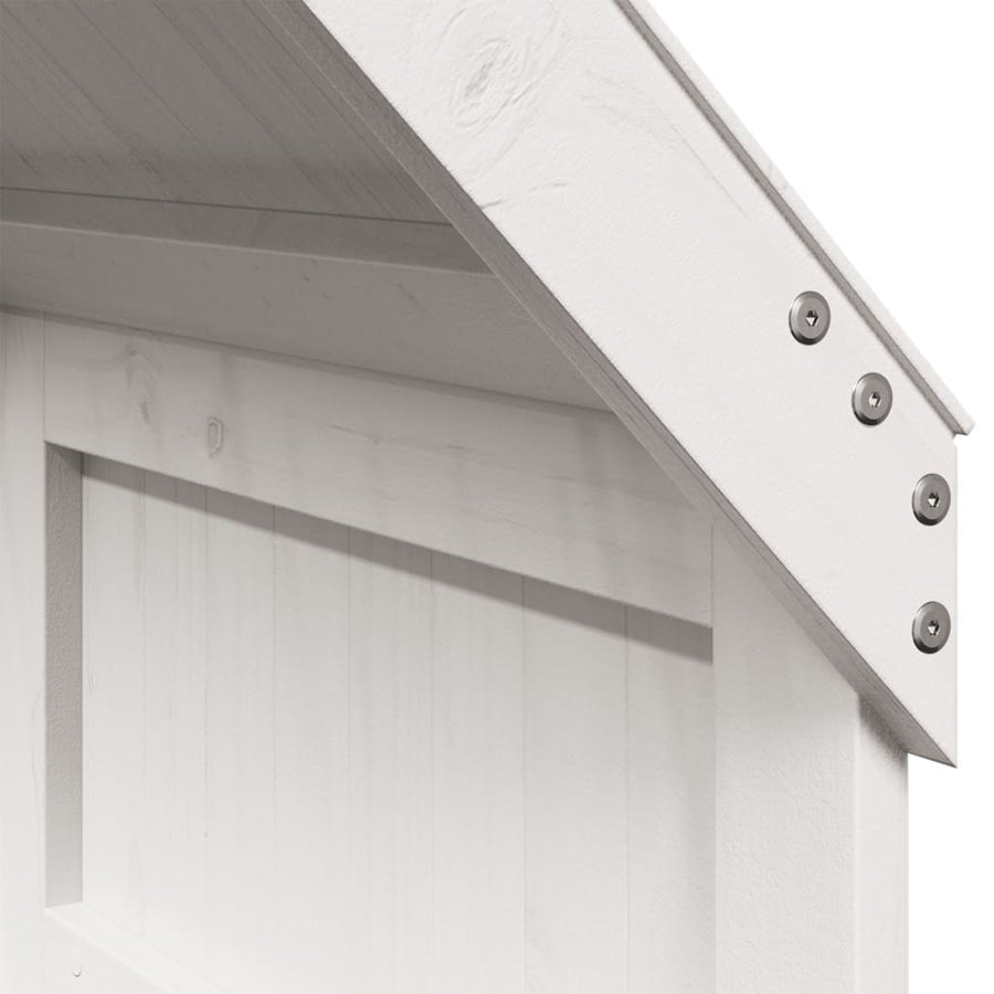 Kinderbedhuisje 60x89x134,5 cm massief grenenhout wit