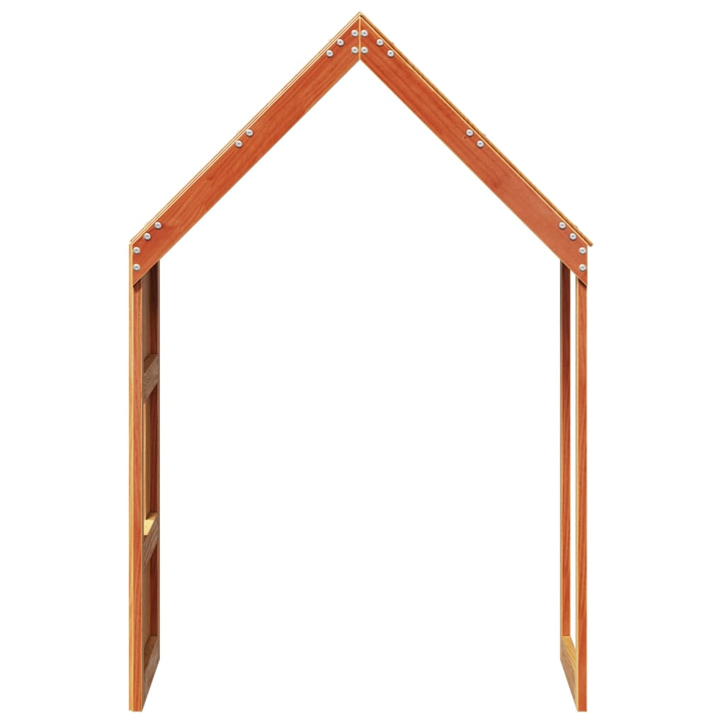 Kinderbedhuisje 60x99x139,5 cm massief grenenhout wasbruin