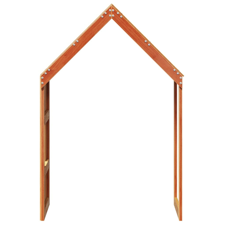 Kinderbedhuisje 60x99x139,5 cm massief grenenhout wasbruin