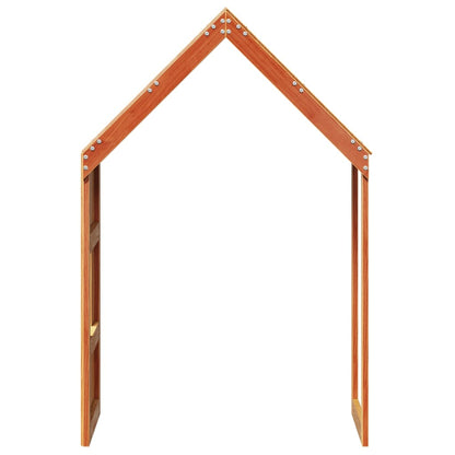 Kinderbedhuisje 5x99x139,5 cm massief grenenhout wasbruin