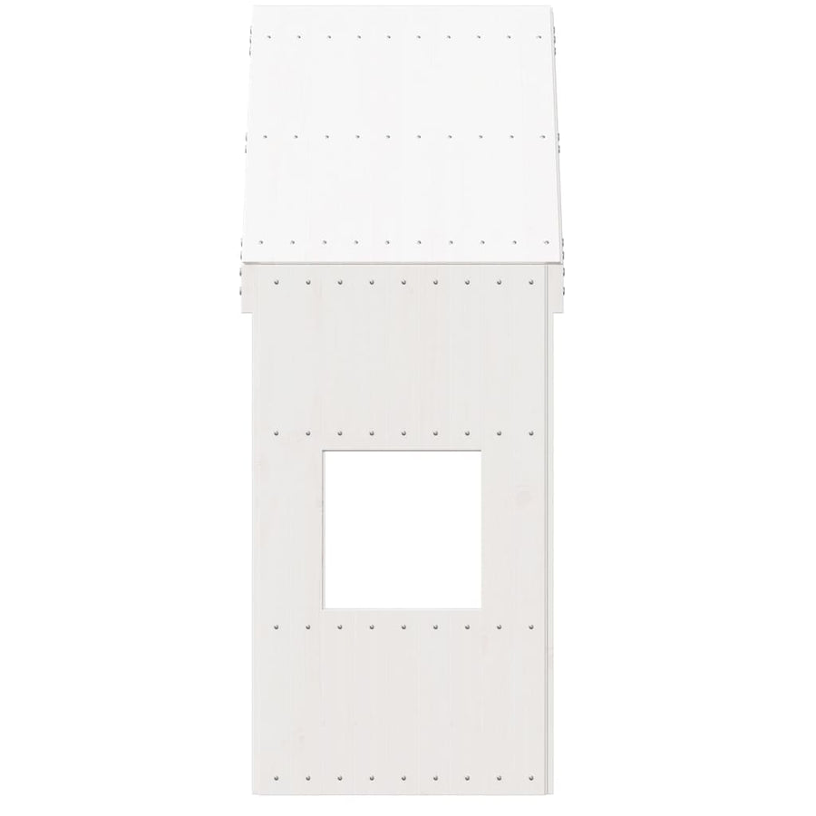 Kinderbedhuisje 55x84x132 cm massief grenenhout wit