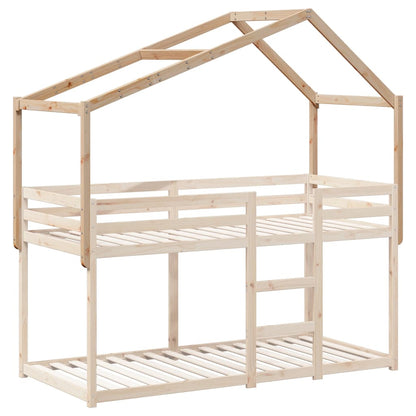 Kinderbedhuisje 213x95,5x144,5 cm massief grenenhout
