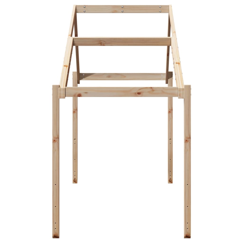Kinderbedhuisje 213x95,5x144,5 cm massief grenenhout