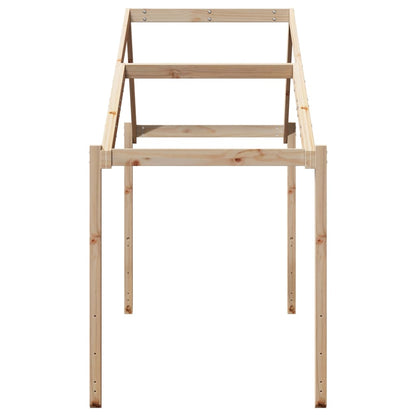 Kinderbedhuisje 213x95,5x144,5 cm massief grenenhout