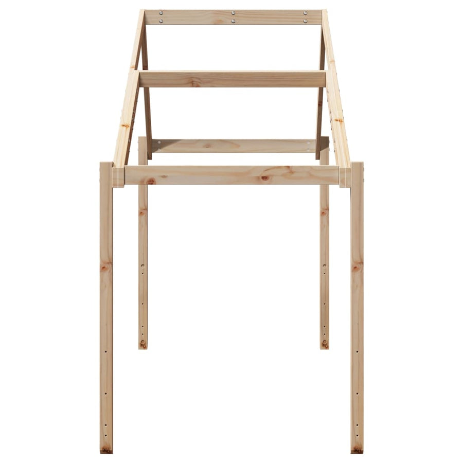Kinderbedhuisje 213x95,5x144,5 cm massief grenenhout