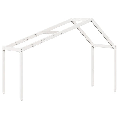 Kinderbedhuisje 213x95,5x144,5 cm massief grenenhout wit