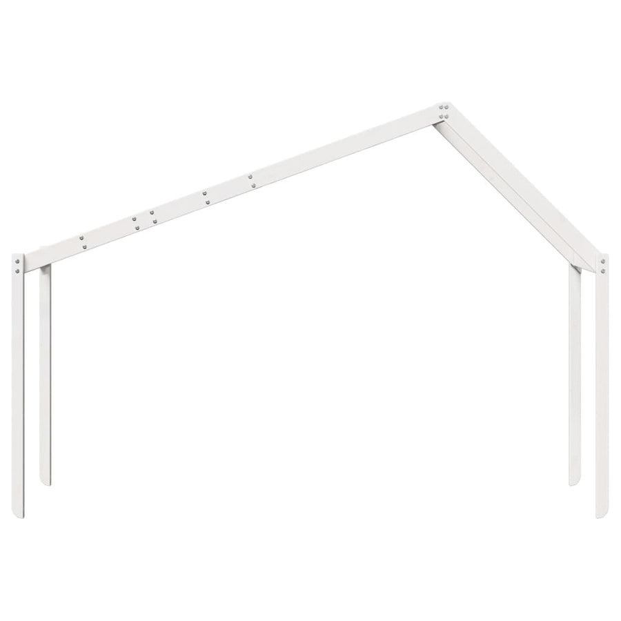 Kinderbedhuisje 213x95,5x144,5 cm massief grenenhout wit
