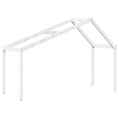 Kinderbedhuisje 213x85,5x144,5 cm massief grenenhout wit