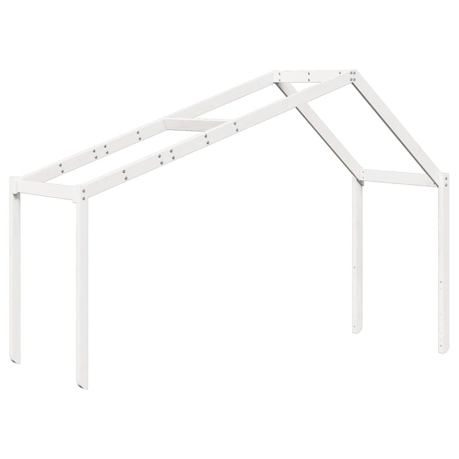 Kinderbedhuisje 213x85,5x144,5 cm massief grenenhout wit