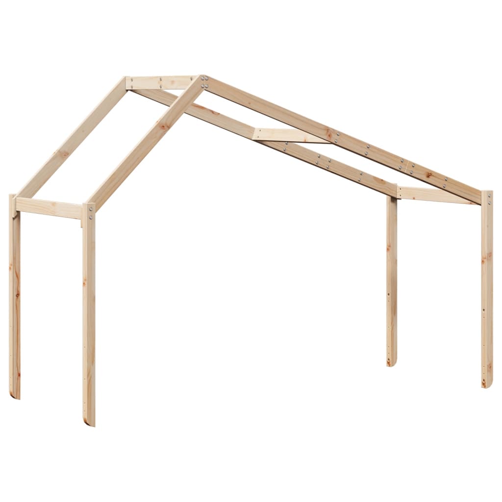 Kinderbedhuisje 203x95,5x142 cm massief grenenhout