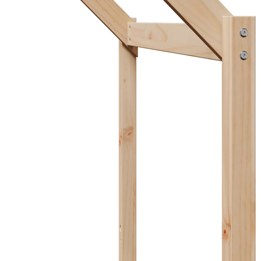 Kinderbedhuisje 203x80,5x142 cm massief grenenhout