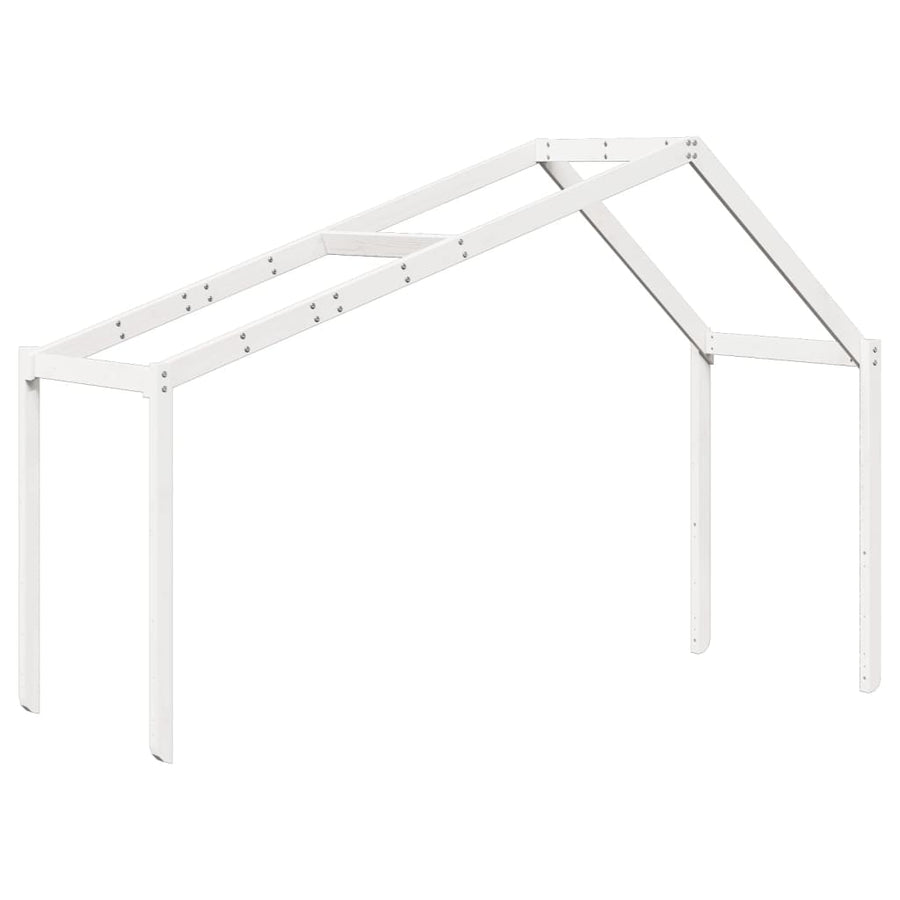 Kinderbedhuisje 203X80,5X142 Cm Massief Grenenhout 203 x 80.5 x 142 cm Wit