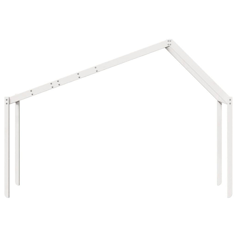Kinderbedhuisje 203X80,5X142 Cm Massief Grenenhout 203 x 80.5 x 142 cm Wit