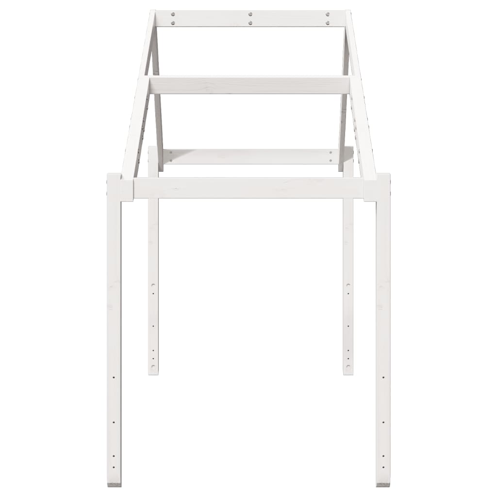 Kinderbedhuisje 203X80,5X142 Cm Massief Grenenhout 203 x 80.5 x 142 cm Wit