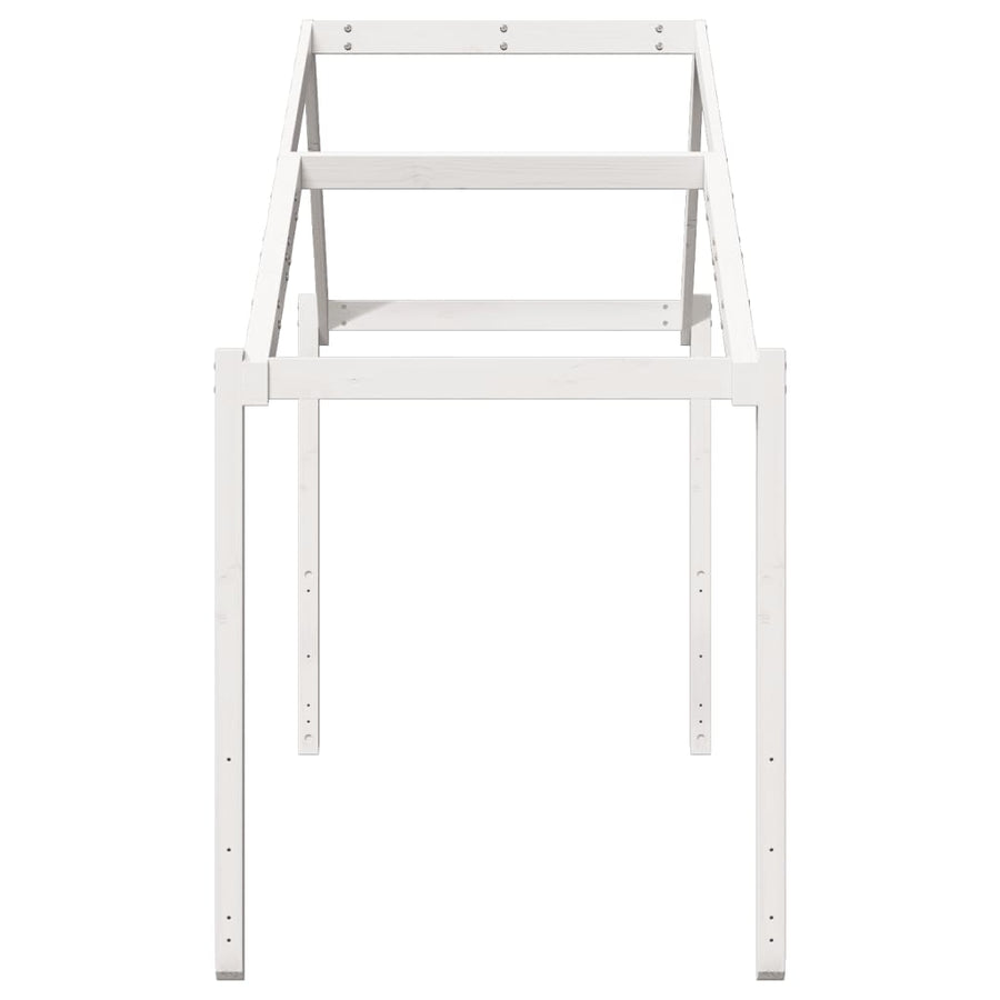 Kinderbedhuisje 203X80,5X142 Cm Massief Grenenhout 203 x 80.5 x 142 cm Wit