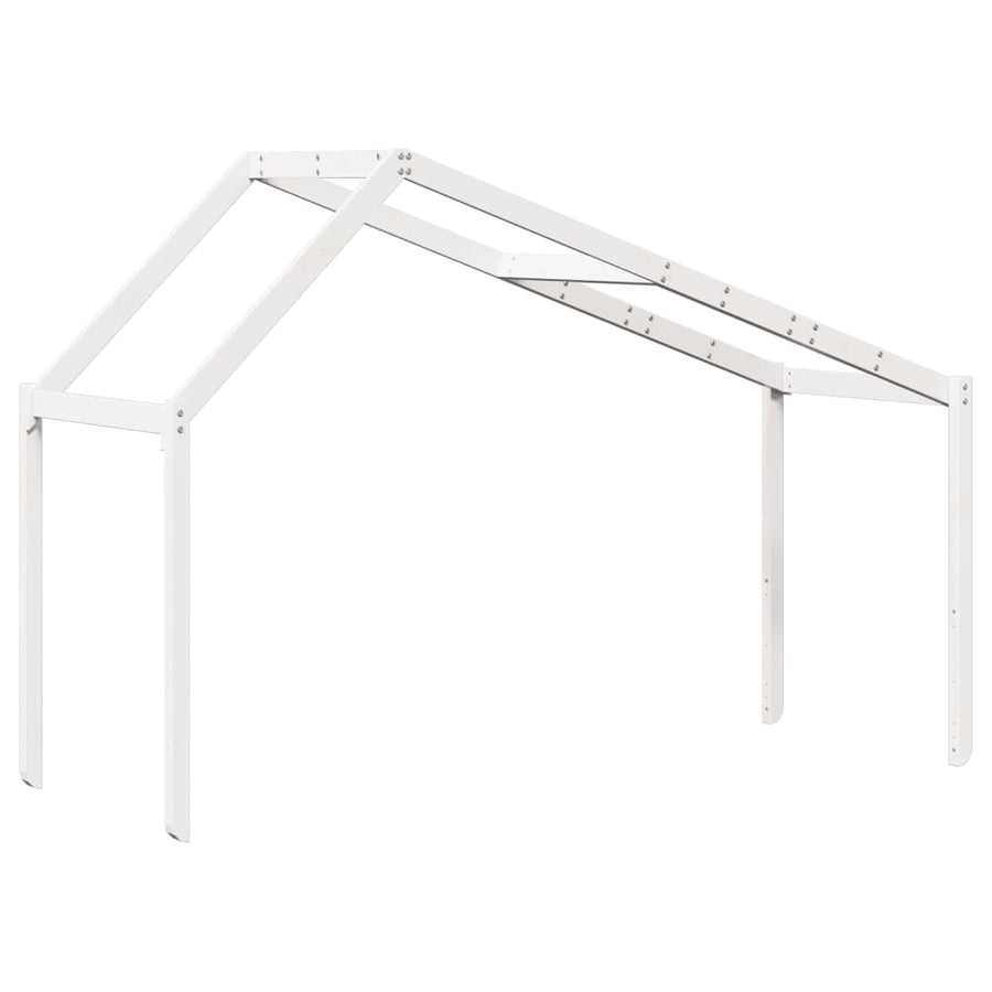 Kinderbedhuisje 203X80,5X142 Cm Massief Grenenhout 203 x 80.5 x 142 cm Wit