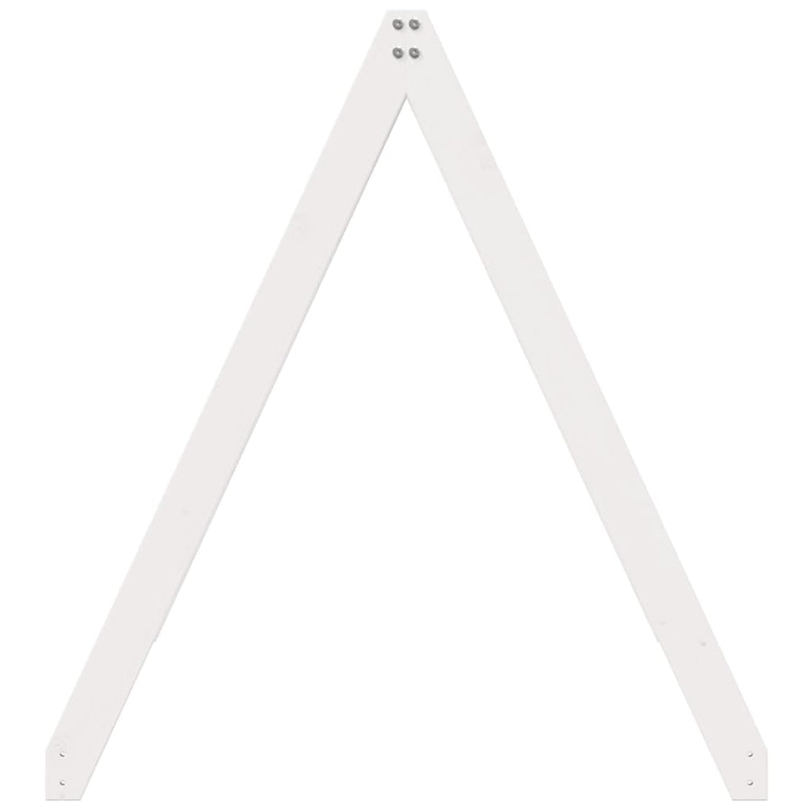 Kinderbedhuisje 209x95,5x88 cm massief grenenhout wit