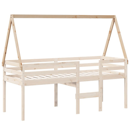 Kinderbedhuisje 209x85,5x88 cm massief grenenhout