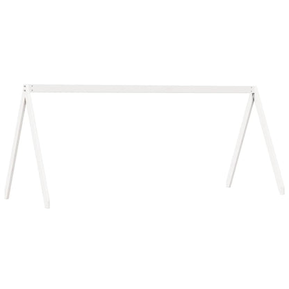 Kinderbedhuisje 209X85,5X88 Cm Massief Grenenhout 209 x 85.5 x 88 cm Wit