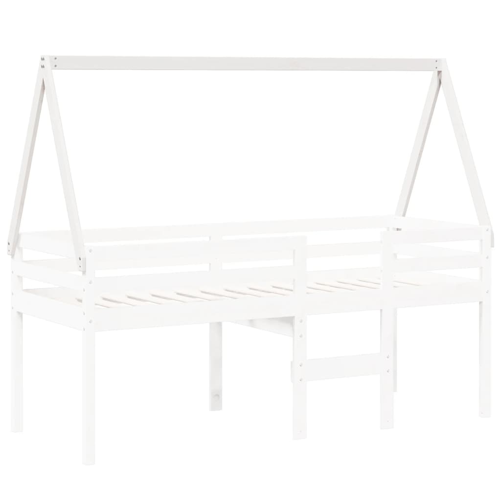 Kinderbedhuisje 209X85,5X88 Cm Massief Grenenhout 209 x 85.5 x 88 cm Wit