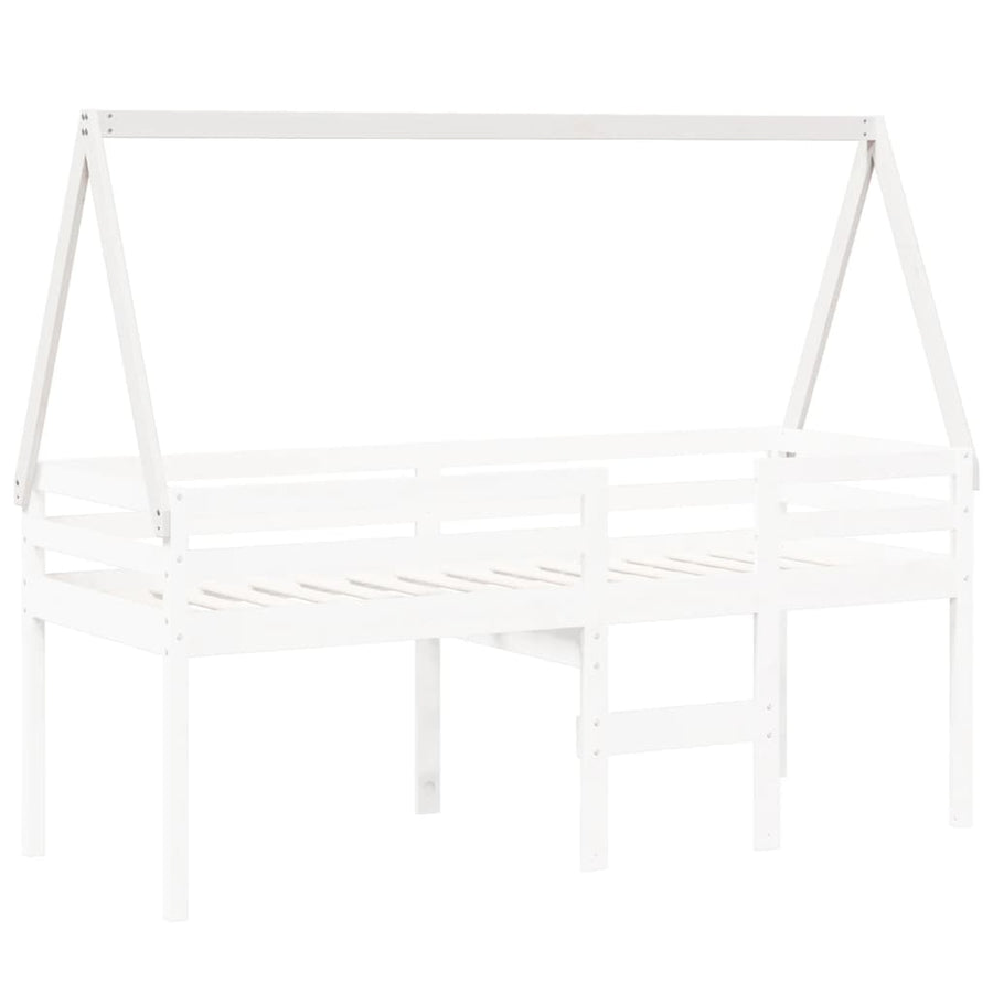 Kinderbedhuisje 209X85,5X88 Cm Massief Grenenhout 209 x 85.5 x 88 cm Wit
