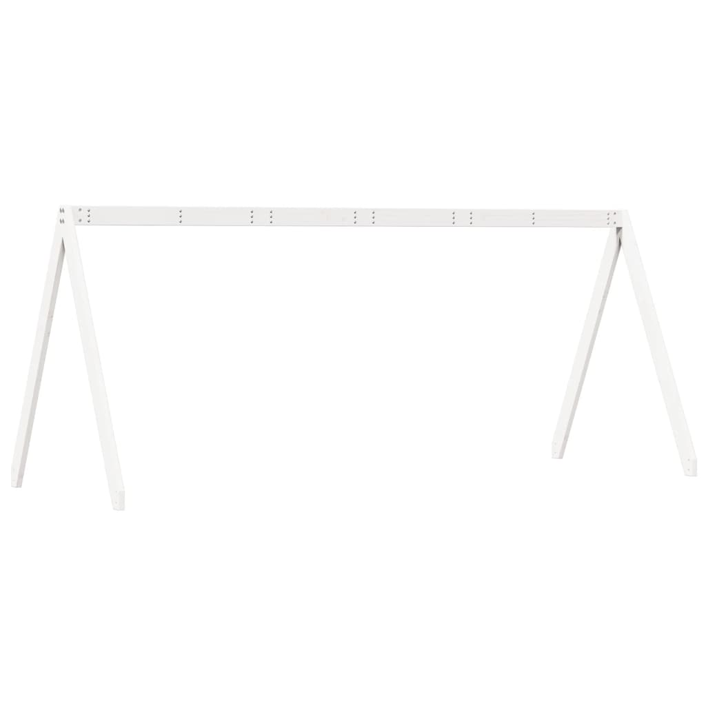 Kinderbedhuisje 209X85,5X88 Cm Massief Grenenhout 209 x 85.5 x 88 cm Wit
