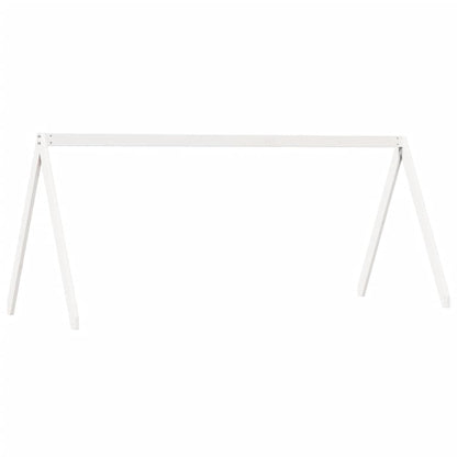 Kinderbedhuisje 199x80,5x88 cm massief grenenhout wit