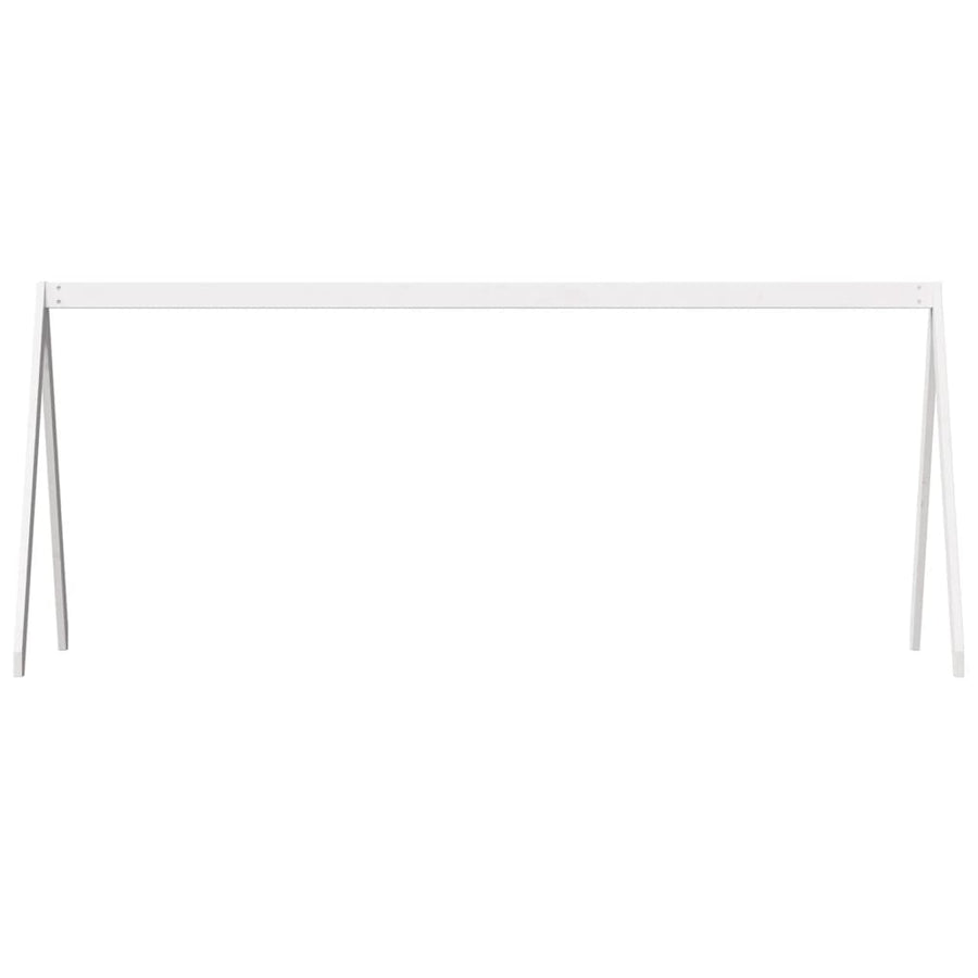 Kinderbedhuisje 199x80,5x88 cm massief grenenhout wit