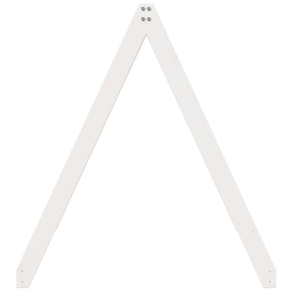 Kinderbedhuisje 199x80,5x88 cm massief grenenhout wit