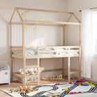 Kids' bed house 217x95.5x159 cm solid pine wood