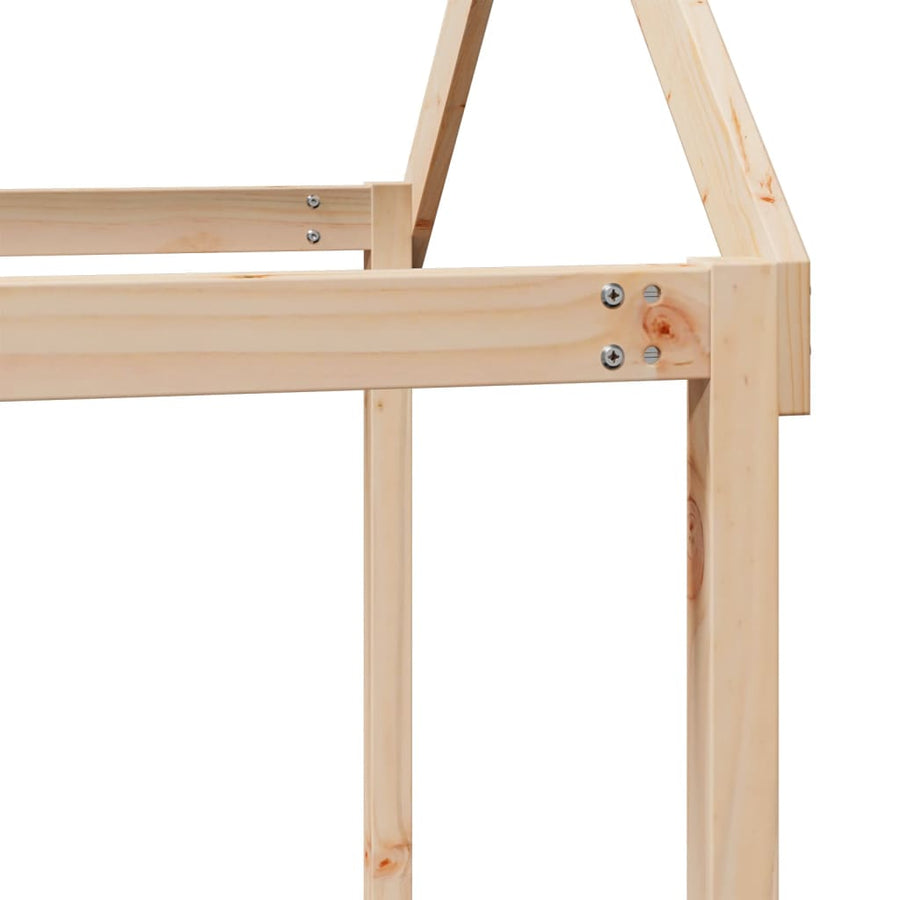 Kinderbedhuisje 217x85,5x154 cm massief grenenhout