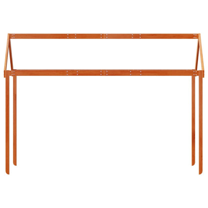 Kinderbedhuisje 217x85,5x154 cm massief grenenhout wasbruin