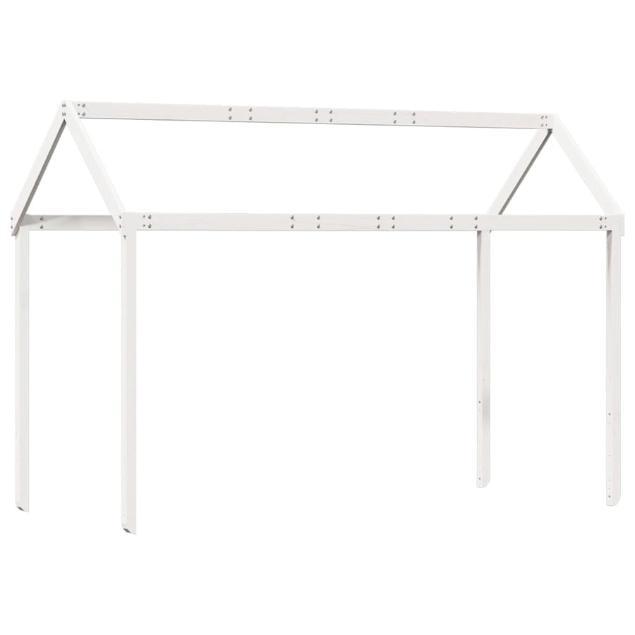 Kinderbedhuisje 207x95,5x159 cm massief grenenhout wit