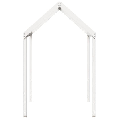 Kinderbedhuisje 207x95,5x159 cm massief grenenhout wit