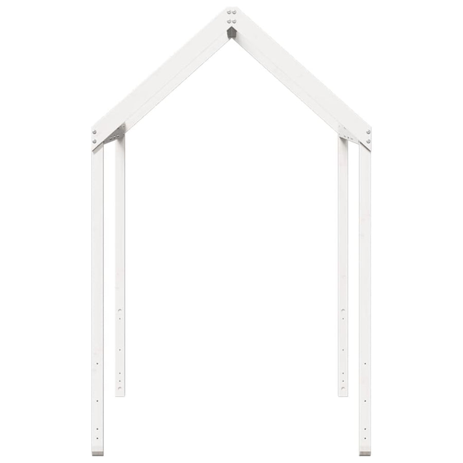 Kinderbedhuisje 207x95,5x159 cm massief grenenhout wit