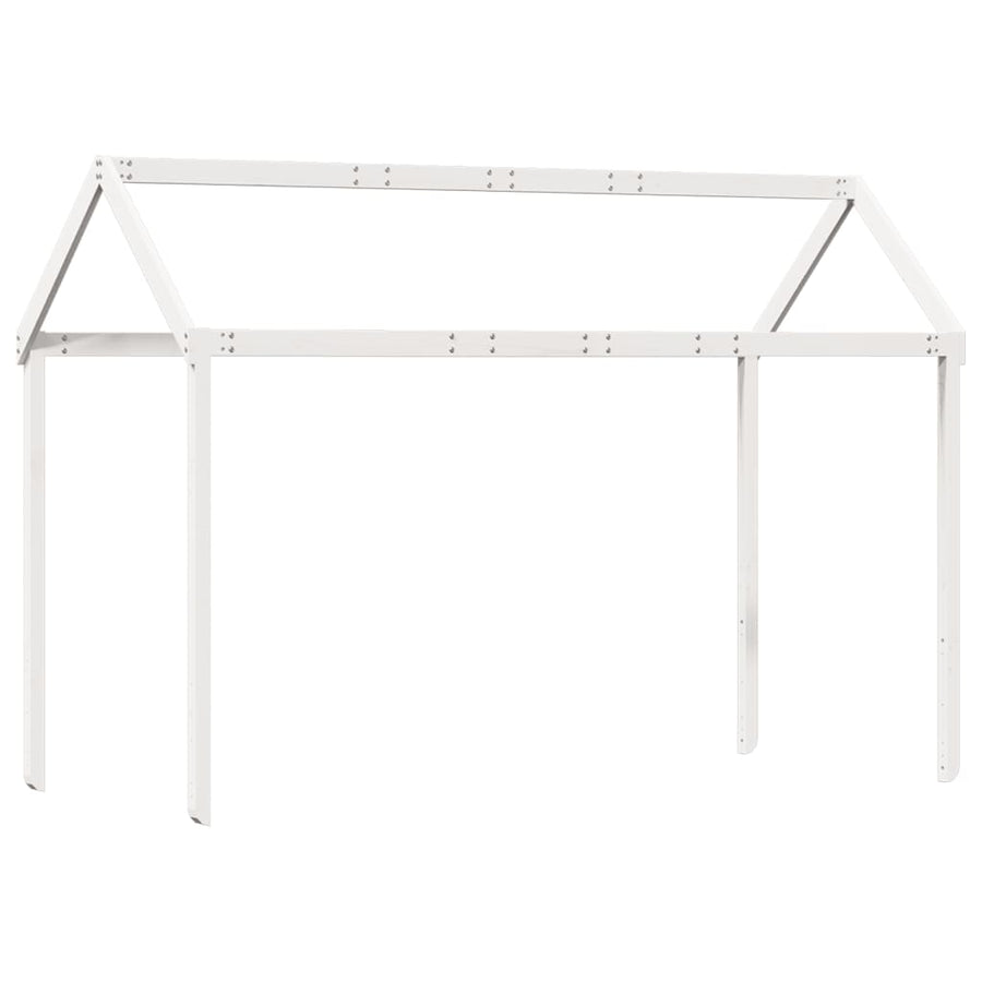 Kinderbedhuisje 207x95,5x159 cm massief grenenhout wit