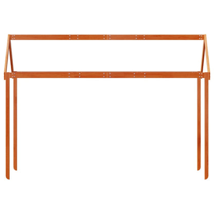 Kinderbedhuisje 207x80,5x151,5 cm massief grenenhout wasbruin