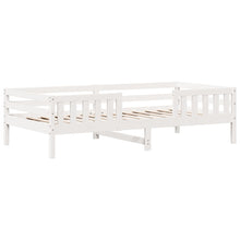 Bedframe massief grenenhout wit 100x200 cm