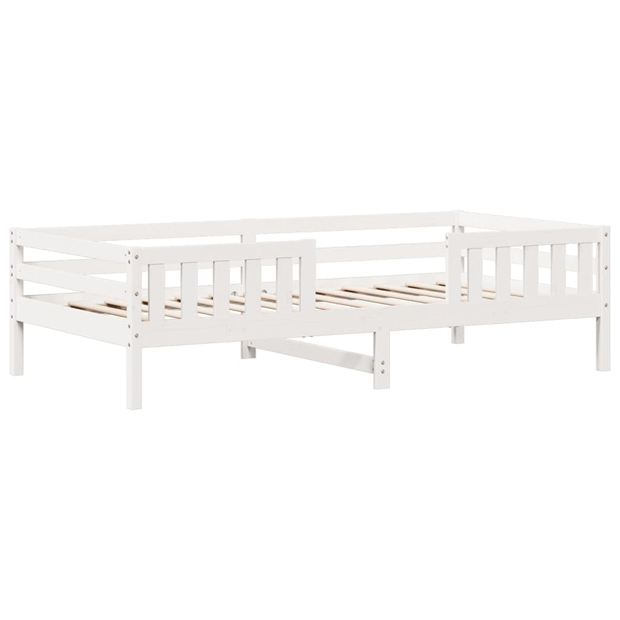 Bedframe massief grenenhout wit 80x200 cm