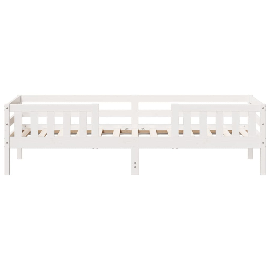 Bedframe massief grenenhout wit 80x200 cm