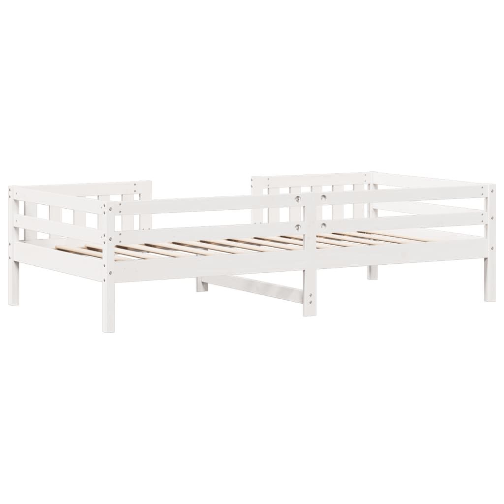 Bedframe massief grenenhout wit 80x200 cm
